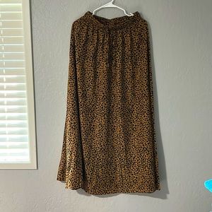 Animal print maxi skirt